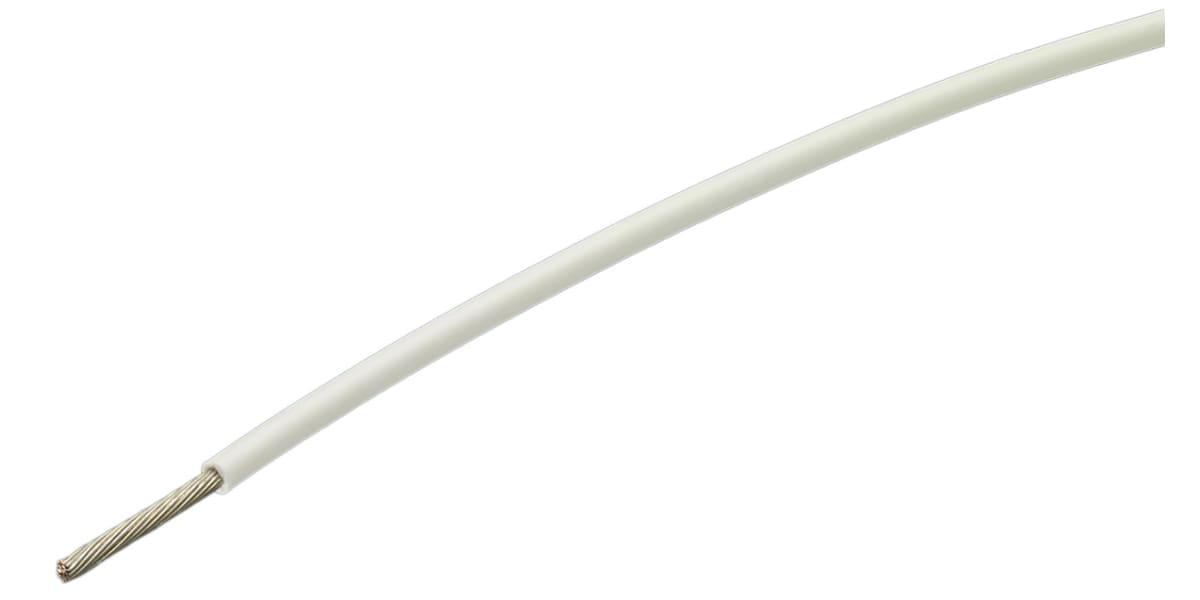 Product image for TE Connectivity Harsh Environment Wire 0.15 mm² CSA, White