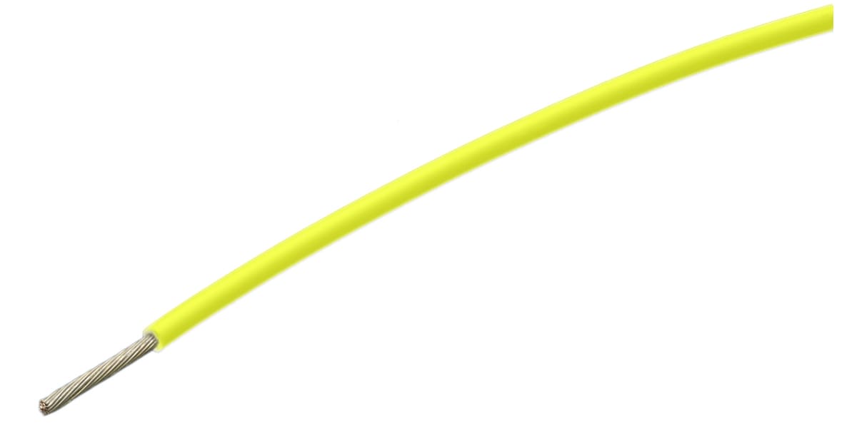 Product image for Yellow high temp flexlite wire,0.25sq.mm