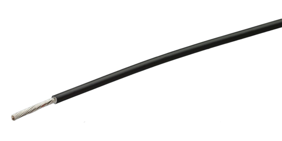 Product image for Black high temp flexlite wire,1.50sq.mm