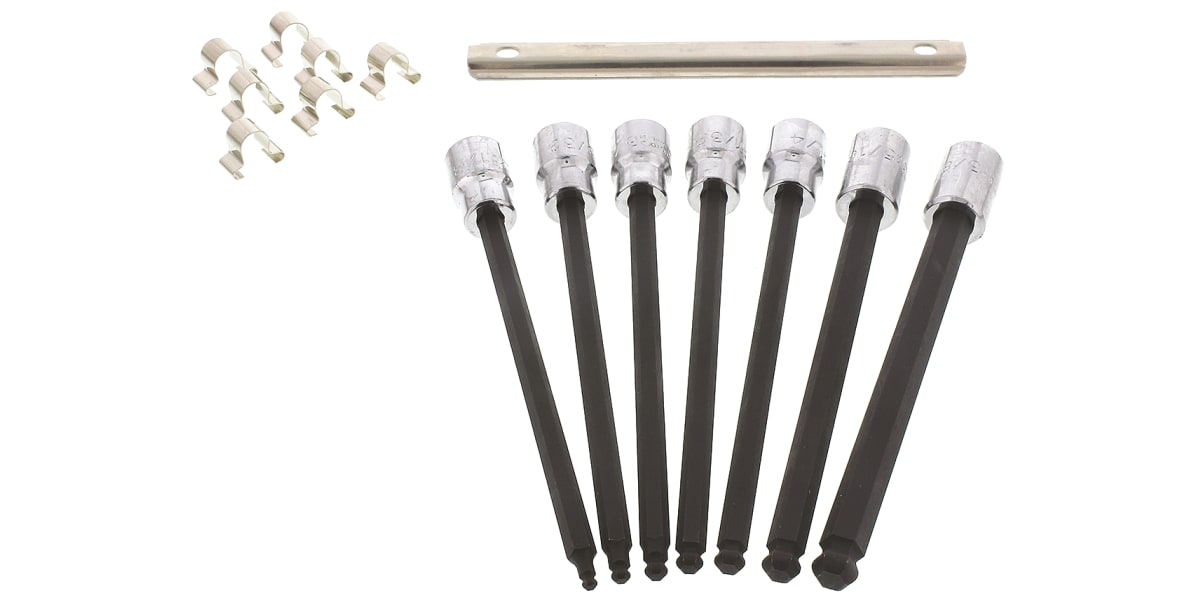 Product image for 7pcs proto hex/ball extra long bit set