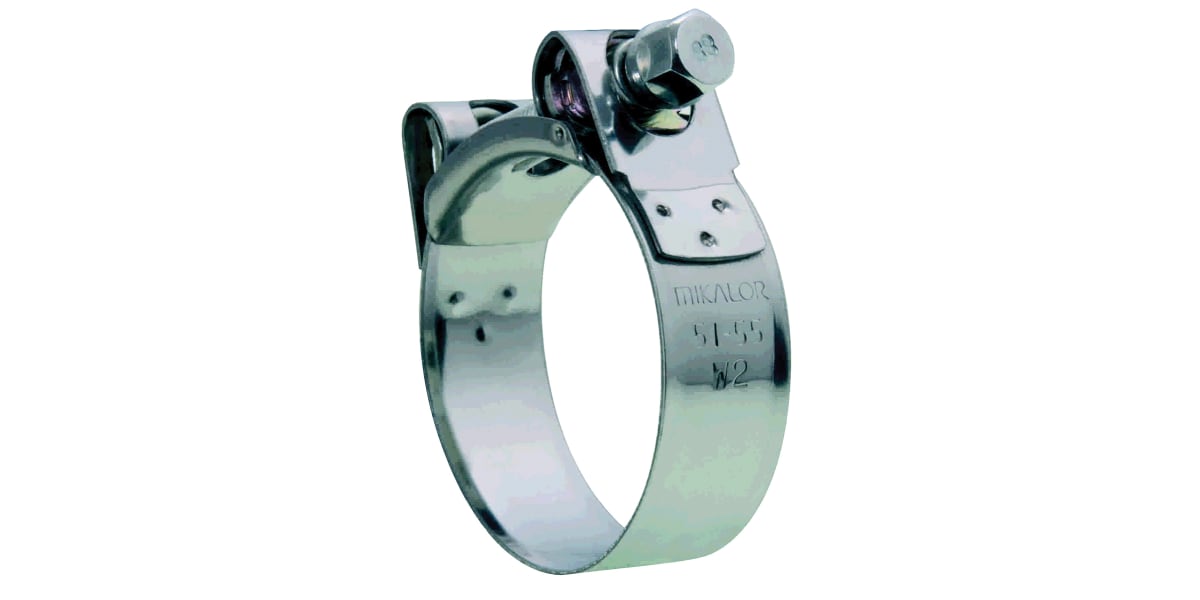 Product image for Wide band hose bolt clamp,112-121mm dia