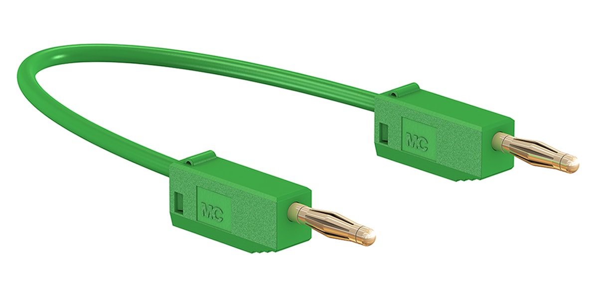 Product image for 500mm green standard test lead,2mm plug