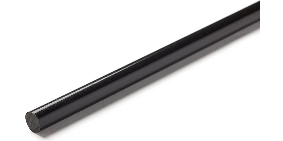 Product image for Black nylon 6 rod stock,1m L 30mm dia