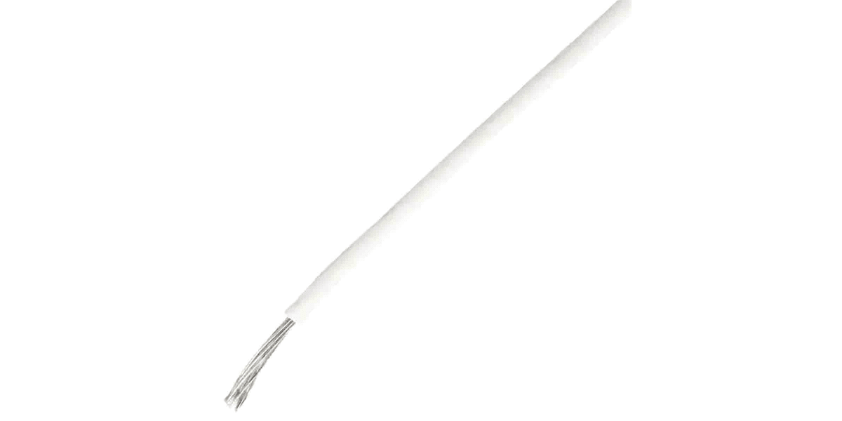 Product image for White single wall equipment wire,24awg