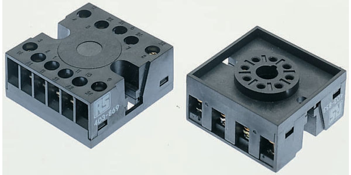 Product image for 11PIN REVERSED TERMINAL RELAY SOCKET,10A