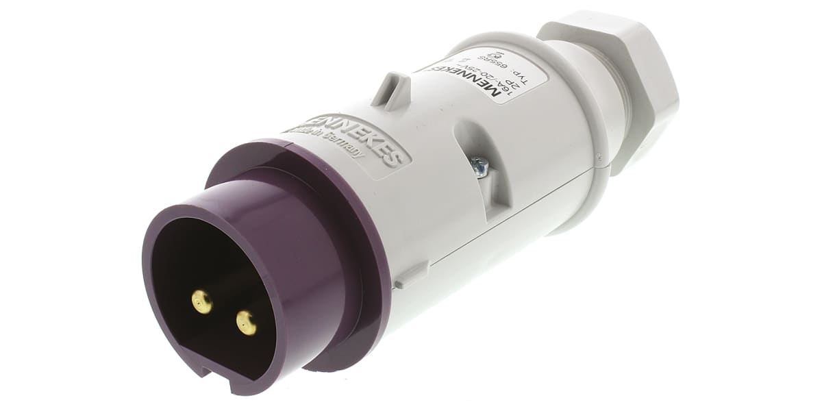 Product image for 2P GLANDED ENTRY FREE PLUG,16A 20-25V