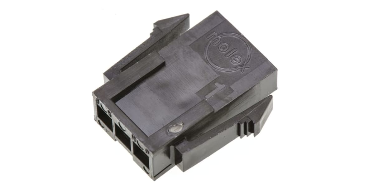Product image for Molex, Micro-Fit 3.0 Male Connector Housing, 3mm Pitch, 3 Way, 1 Row
