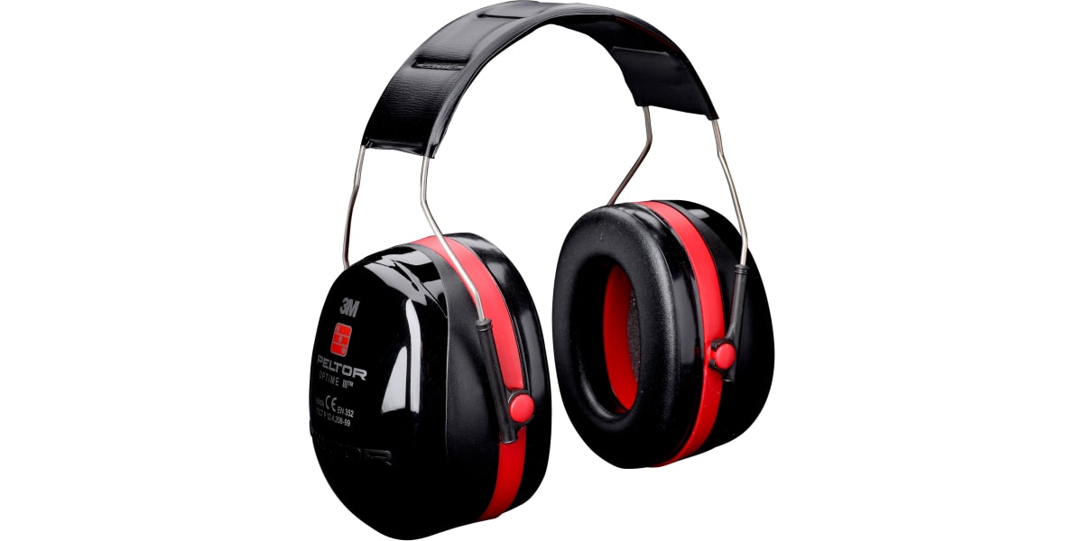 Product image for BLACK/RED OPTIME III EAR DEFENDER,35DB