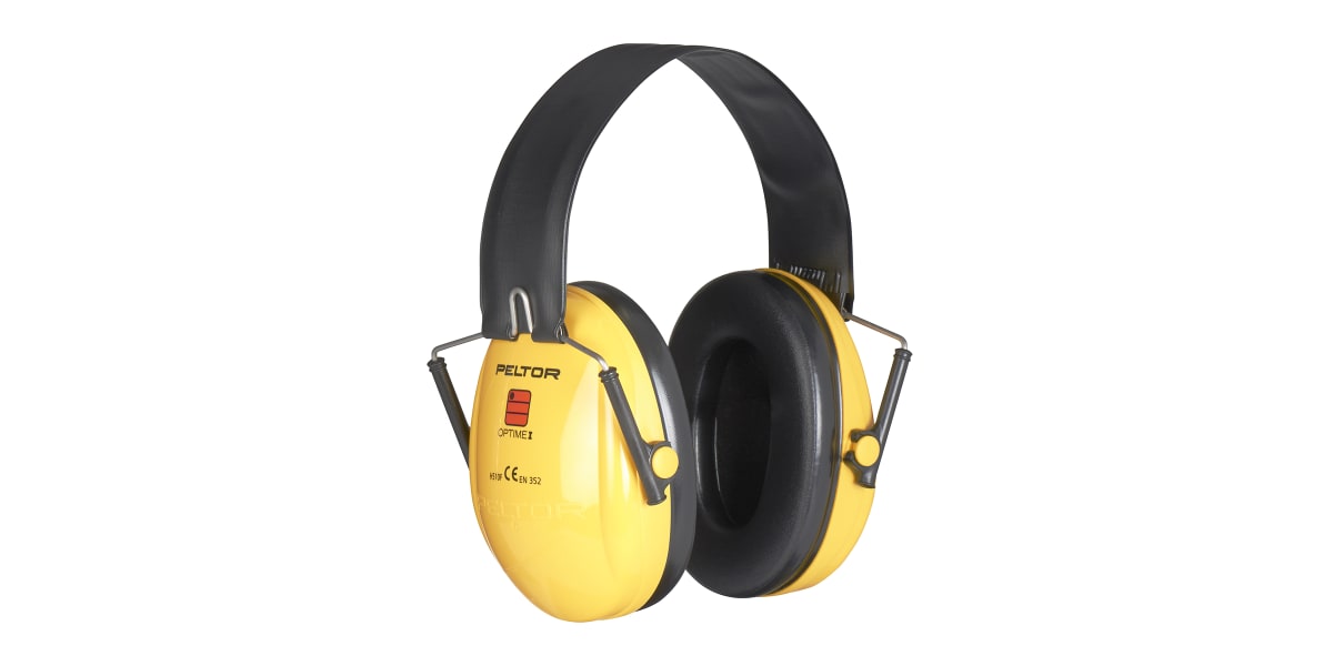 Product image for 3M PELTOR Optime I Ear Defender with Headband, 28dB, Yellow