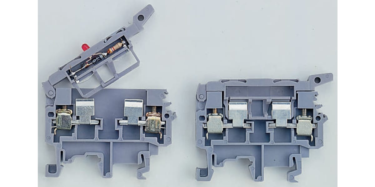 Product image for LEVER-ACTION DIN RAIL FUSE TERMINAL