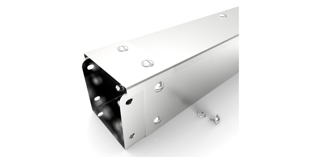 Product image for Stainless steel trunking, 75x75mm x 3m