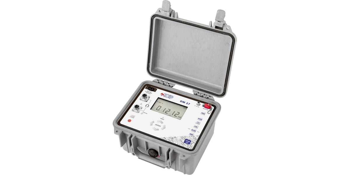 Product image for Aoip Instrumentation OM 17 Rechargeable NiMH Ohmmeter, Maximum Resistance Measurement 2500 Ω, Resistance Measurement