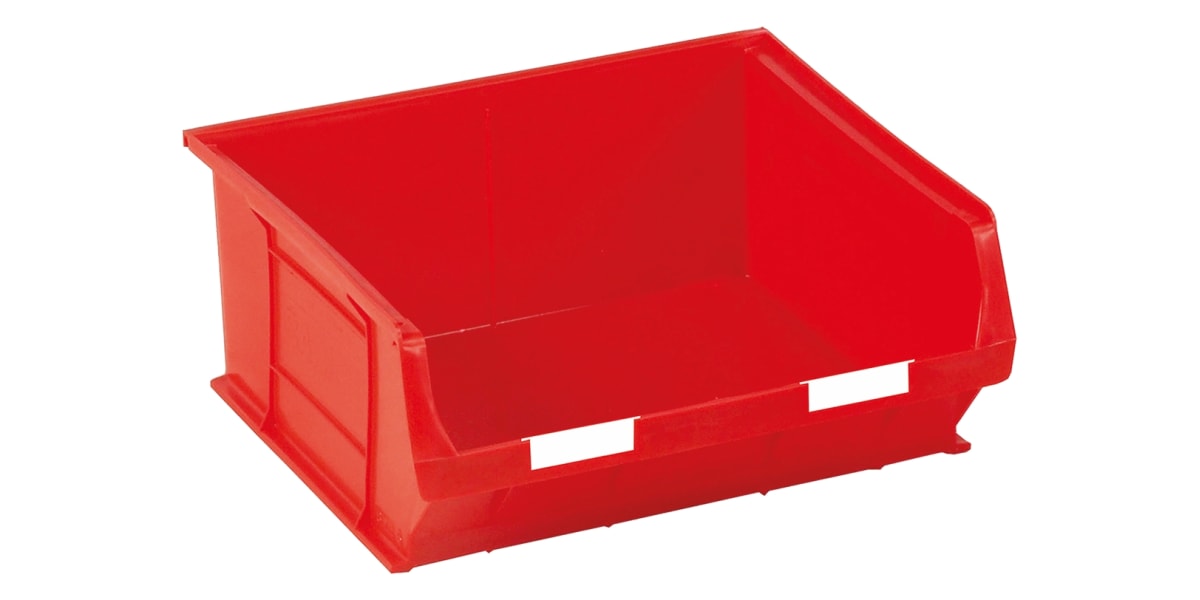 Product image for Red polyprop storage bin,419x376x180mm