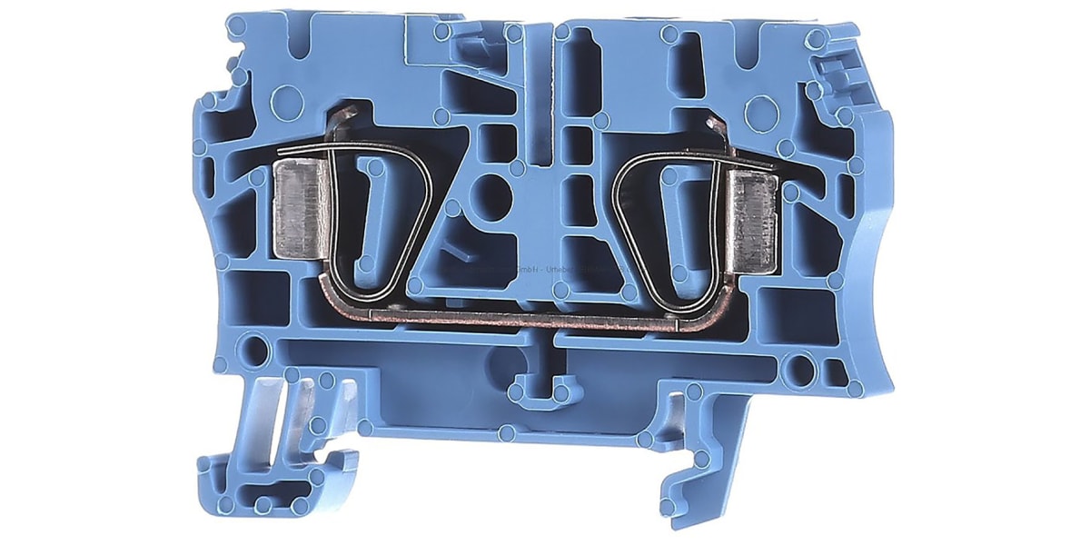 Product image for Blue Z series DIN rail std terminal,4mm