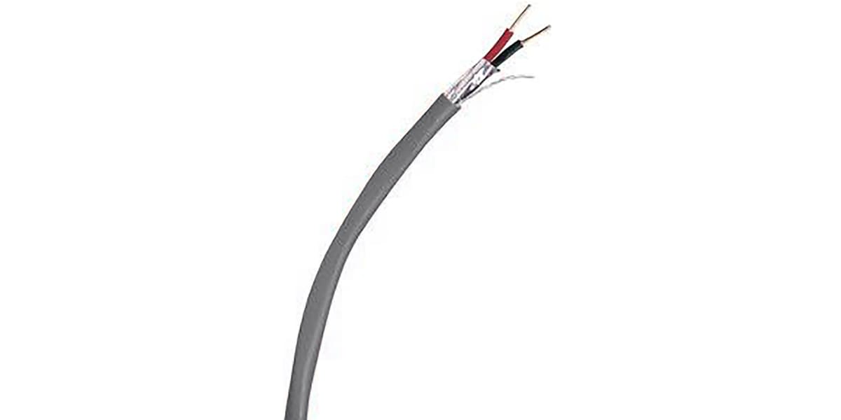 Product image for Shielded security cable,2 x 14awg PVC