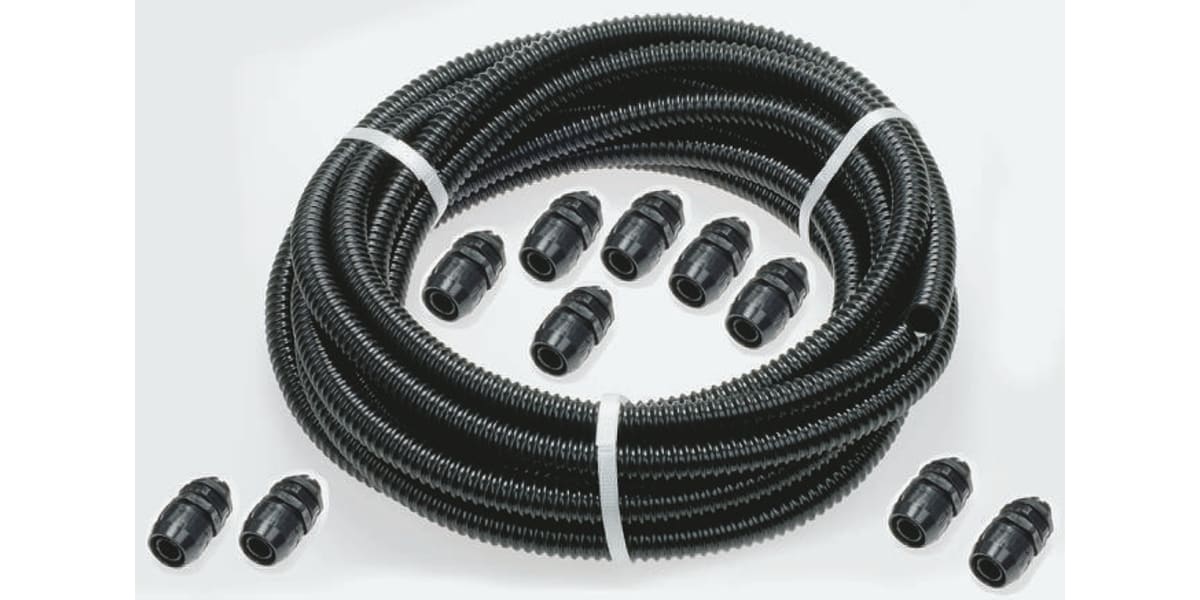 Product image for Blk spiral IP67 contractor pack, 20mm