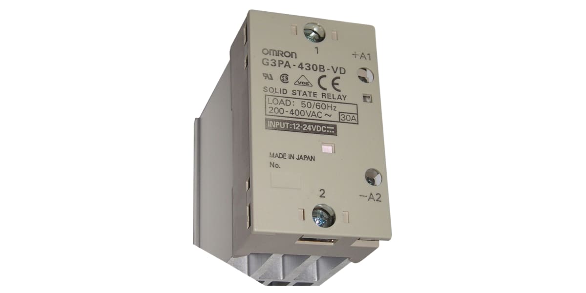 Product image for Omron 30 A Solid State Relay, Zero Crossing, Panel Mount, Triac, 440 V Maximum Load