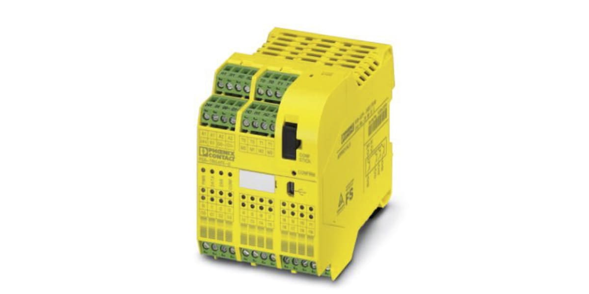 Product image for Phoenix Contact PSR-TRISAFE PSR-SCP- 24DC/TS/S Series Safety Controller, 20 Safety Inputs, 6 Safety Outputs, 24 V dc