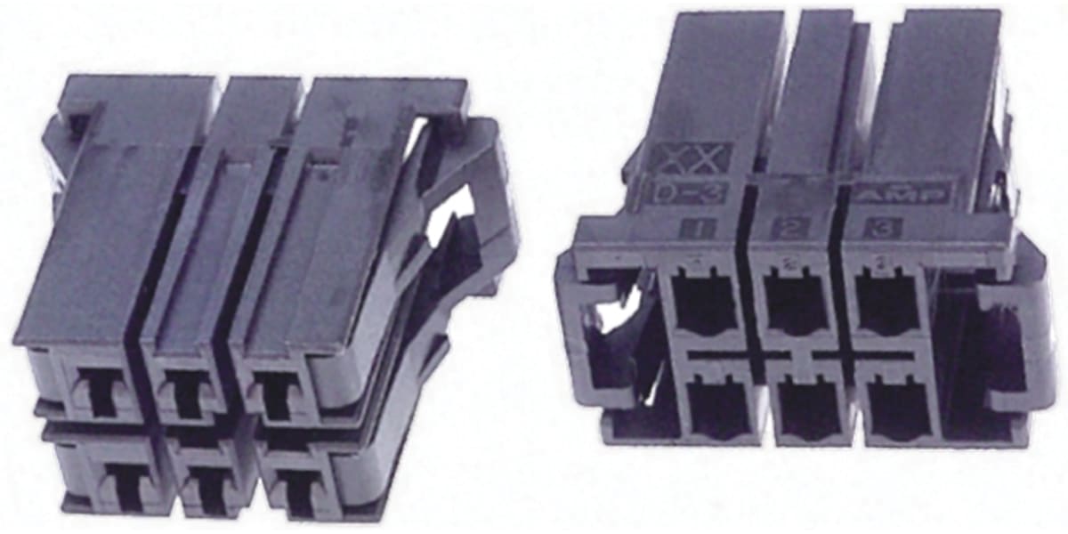 Product image for TE Connectivity, Dynamic 3000 Female Connector Housing, 5.08mm Pitch, 20 Way, 2 Row