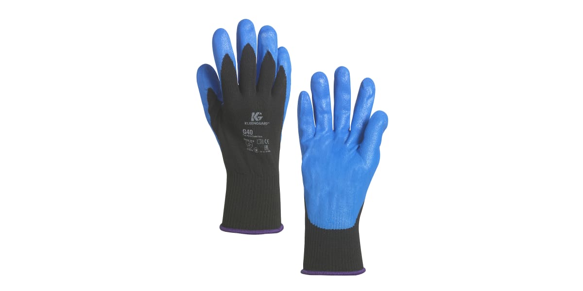 Product image for G40 BLUE/BLACK NITRILE* GLOVES / 10