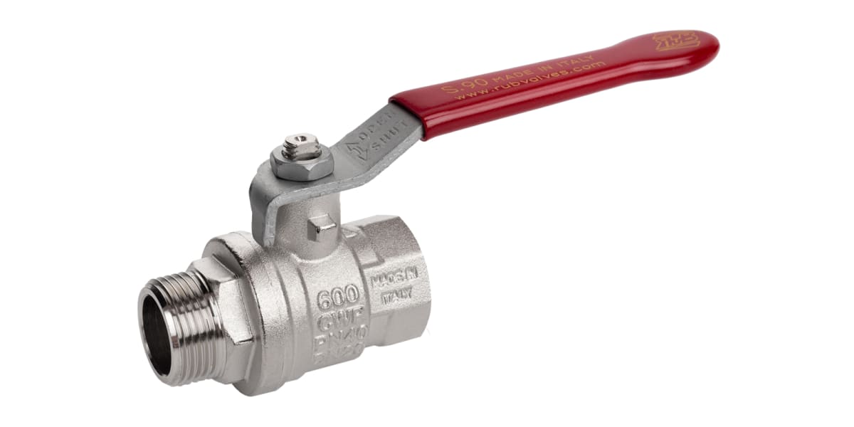 Product image for RS PRO Brass High Pressure Ball Valve 3/8 in BSPP 2 Way