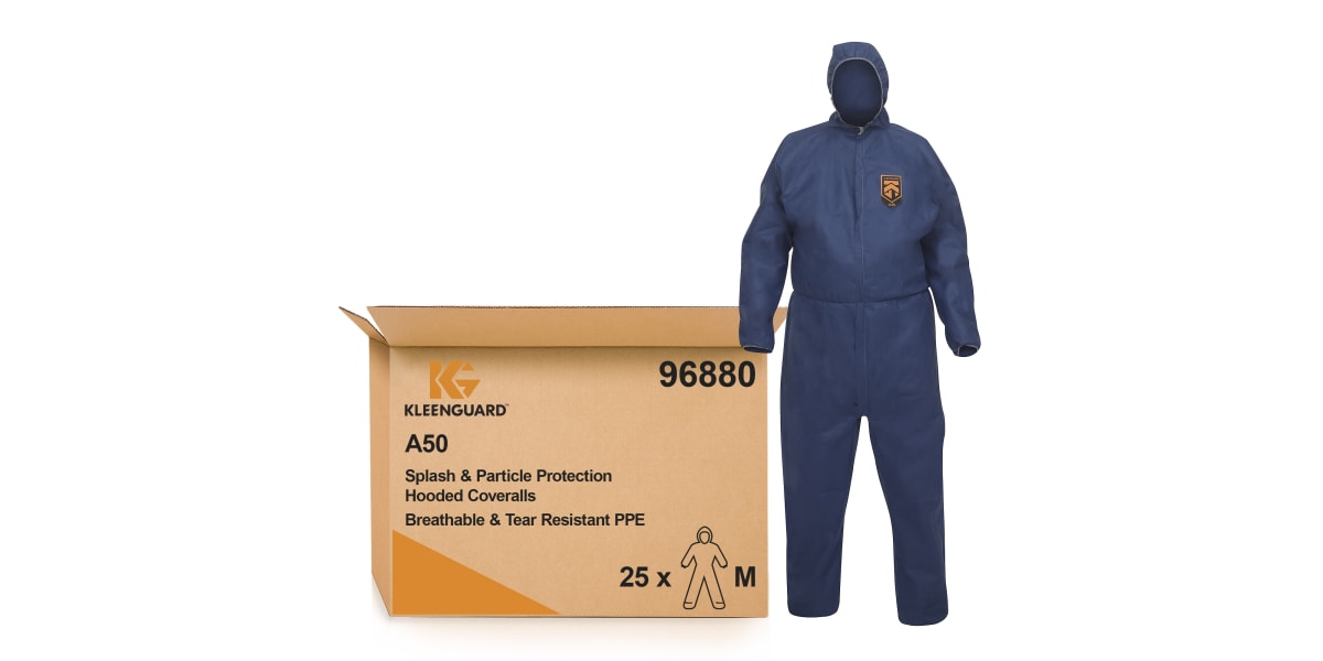 Product image for KLEENGUARD A50 COVERALL, BLUE, M