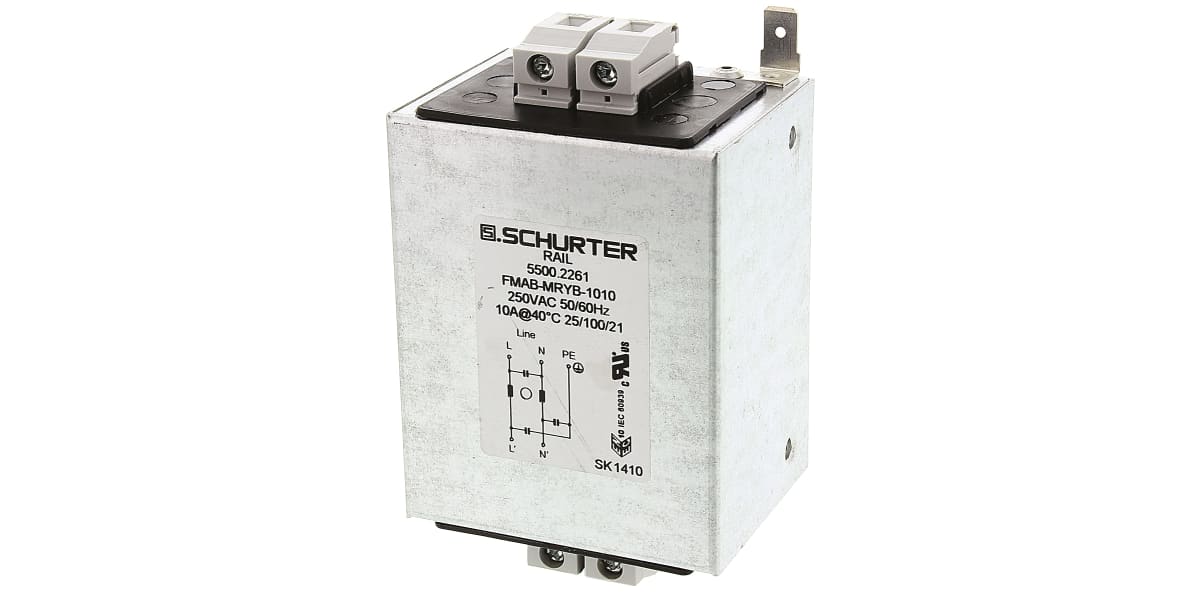 Product image for FMAB DIN RAIL 20A 1-PHASE LINE FILTER