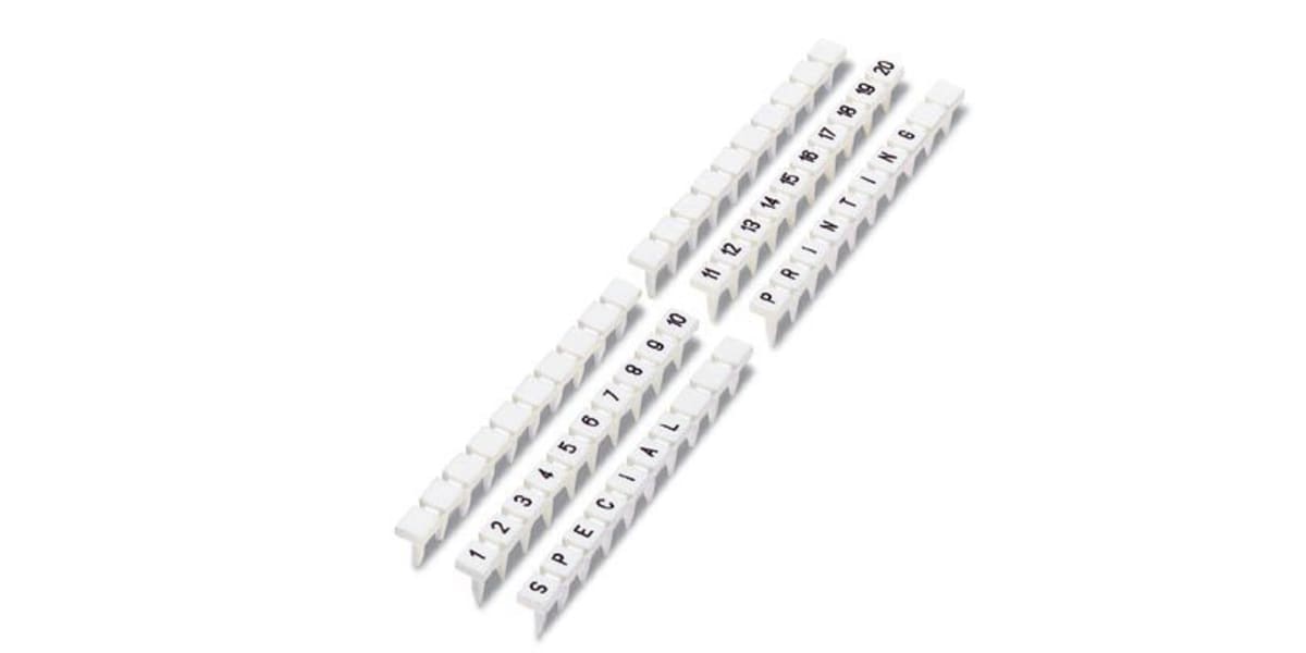 Product image for White Zack Marker Pin Strip Number 1-10