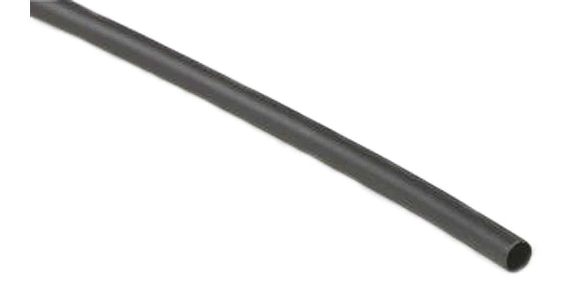 Product image for RW-175-1-0 heatshrink,black,25.4mm,1.2m