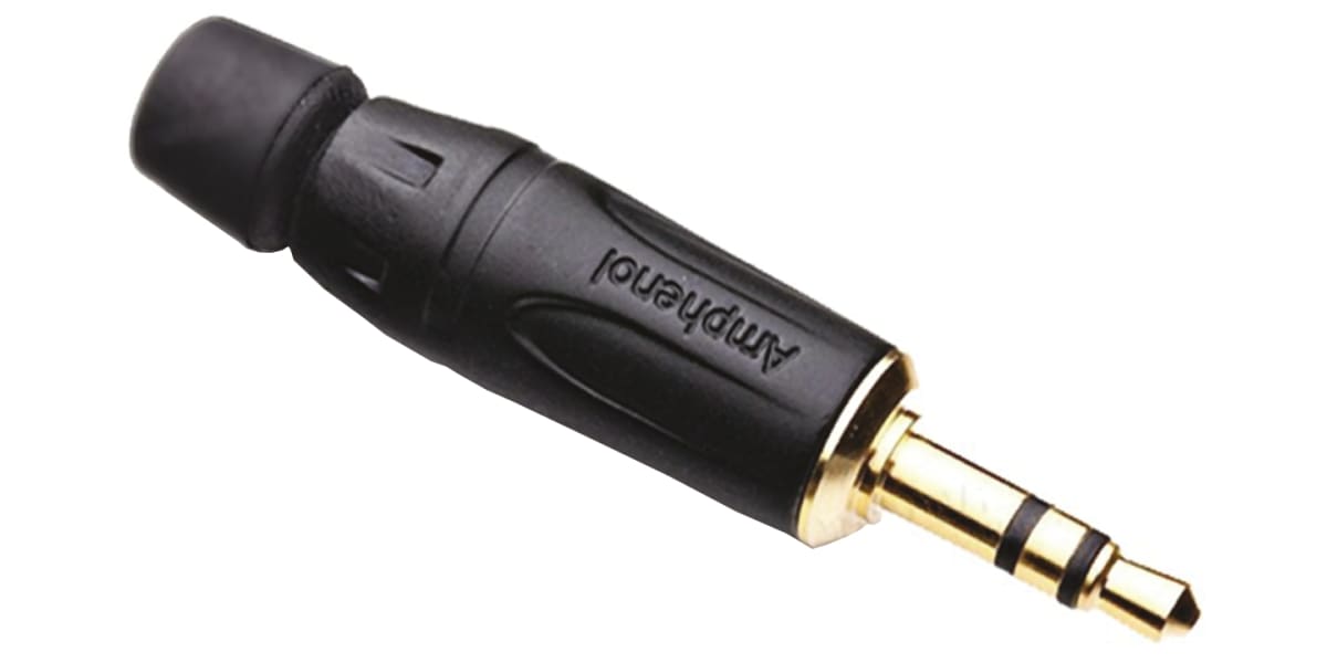 Product image for Stereo 3.5mm jack plug, black plated