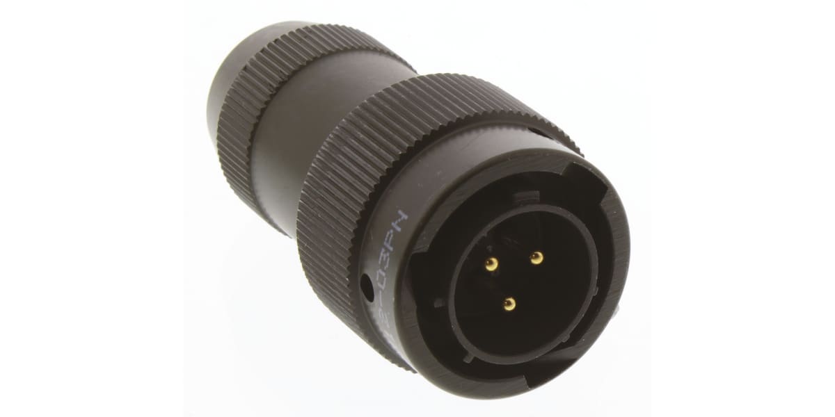 Product image for Plug with cable gland 3 way pin contacts