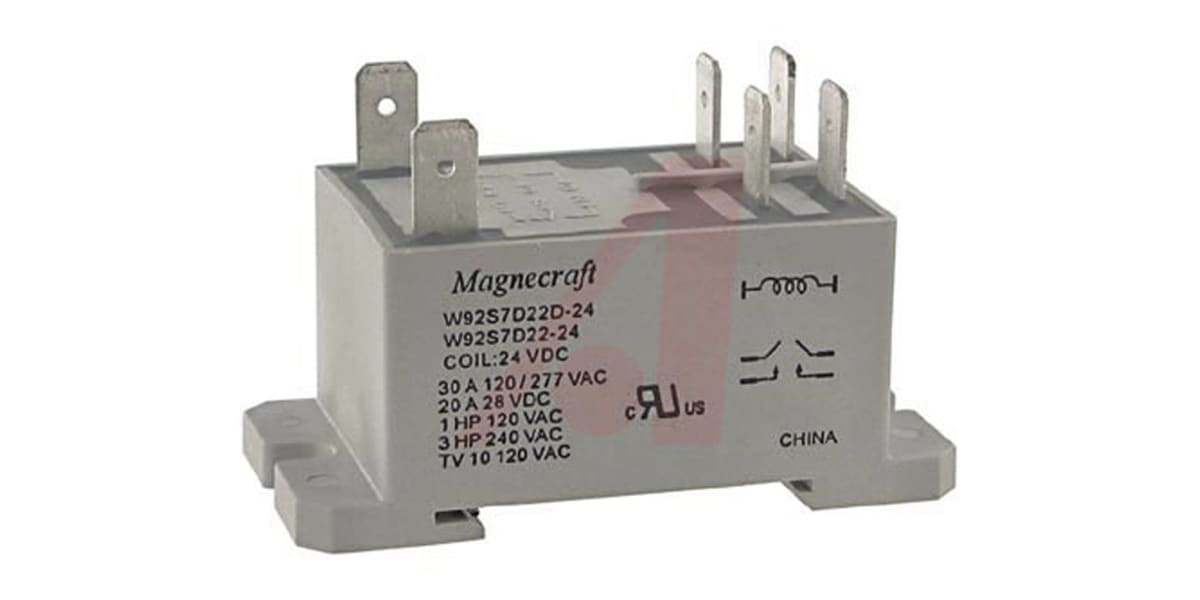 Product image for Power relay, DPST-NO, 30 A, screw