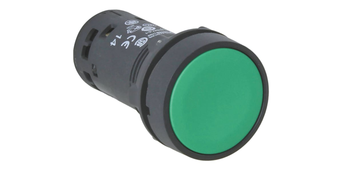 Product image for Push button Spring Rtn green NO+NC