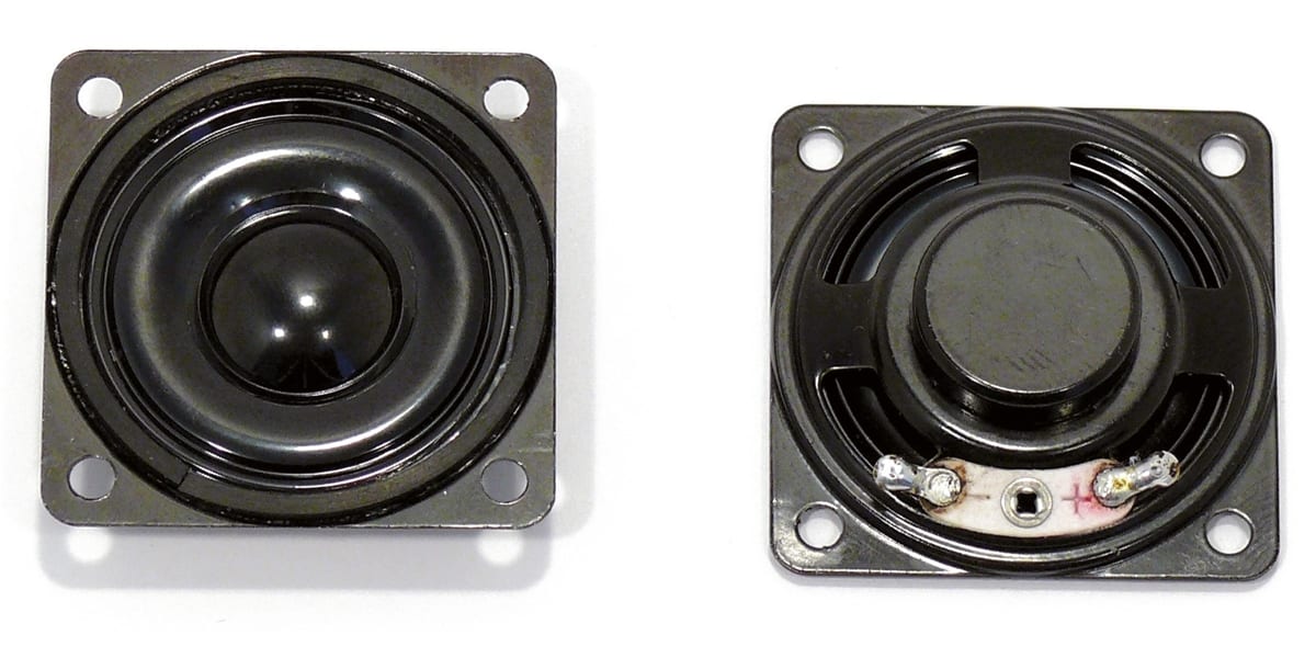 Product image for MINIATURE SPEAKER, 40MM, SQUARE, 8 OHM