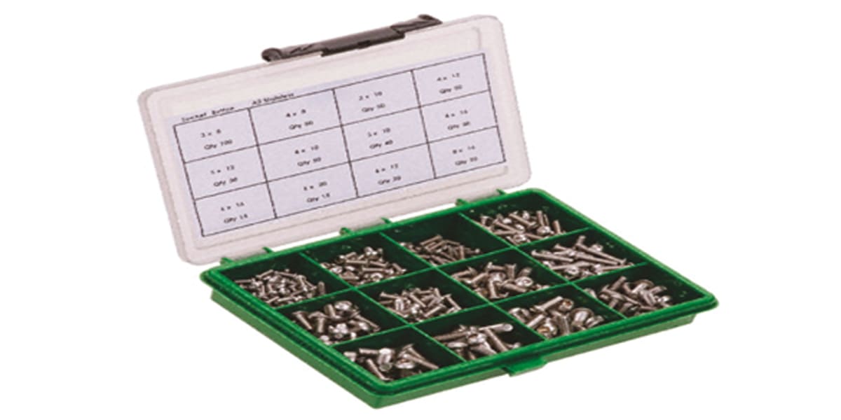 Product image for A4 cap head socket screw kit M6-M12