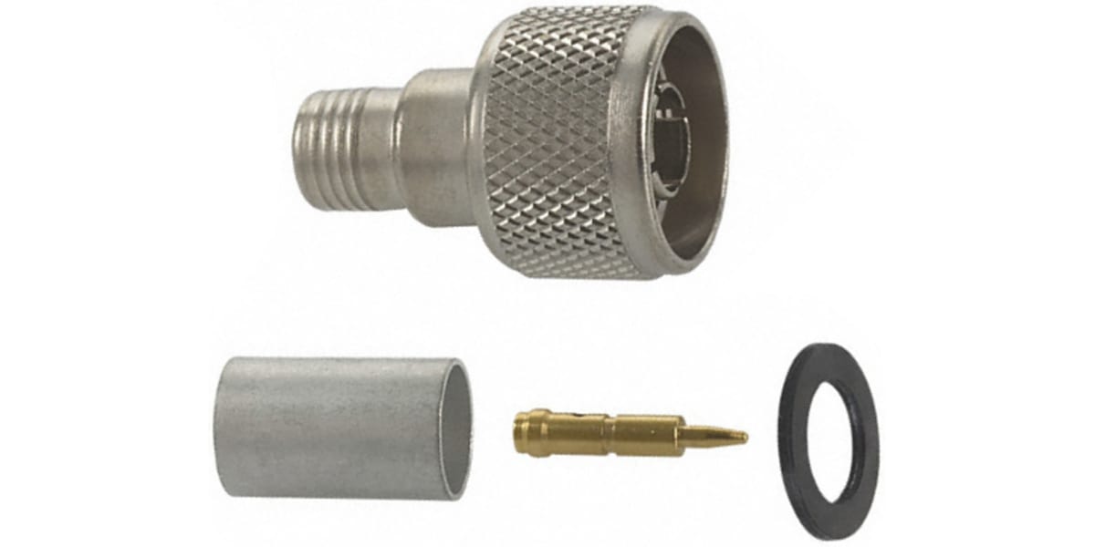 Product image for RF/COAXIAL, N PLUG, STR, 50 OHM, CRIMP