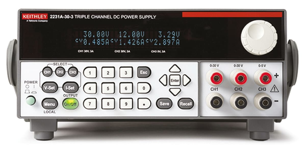 Product image for Keithley Bench Power Supply, , 195W, 3 Output , , 0 → 30V, 3A