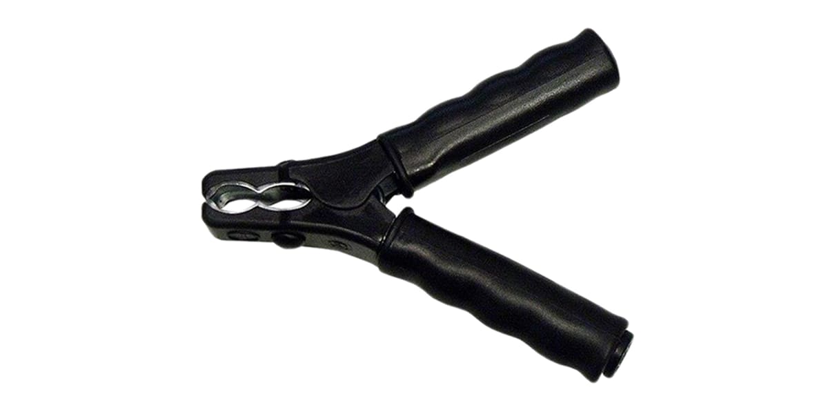 Product image for TEST CLAMP WITH 4MM SAFETY SOCKET, BLACK