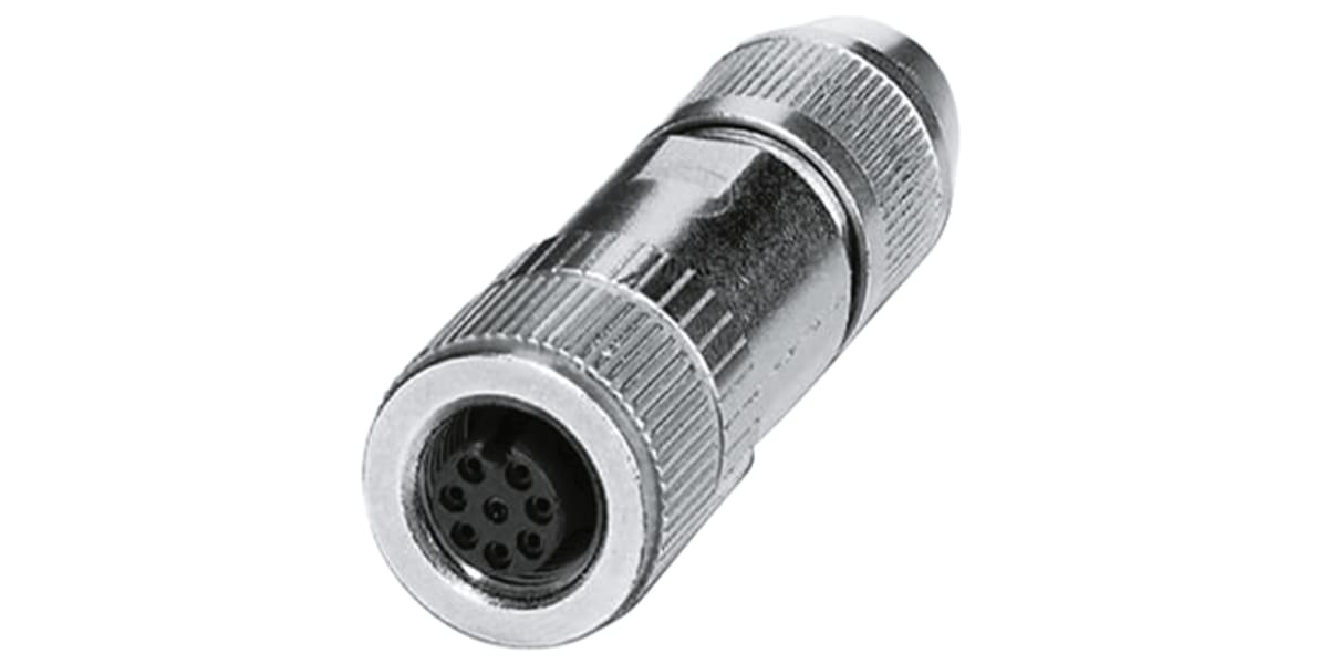 Product image for STRAIGHT M12 8 POLE ATTACHABLE CONNECTOR