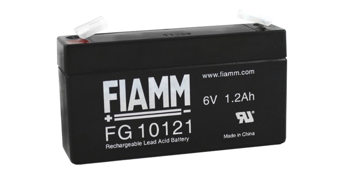 Product image for FIAMM LEAD ACID BATTERY 6V 1.2AH