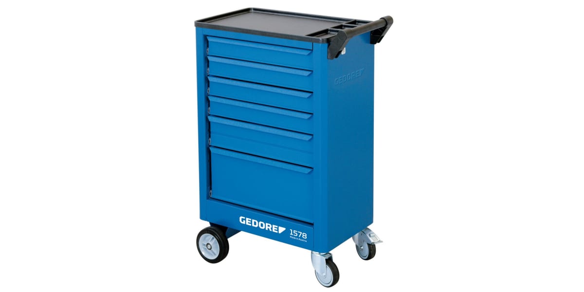 Product image for Gedore 6 drawer ABS WheeledTool Chest, 930mm x 605mm x 375mm