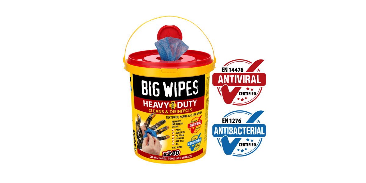 Product image for Big Wipes Wet Multi-Purpose Wipes for Heavy Duty Cleaning Use, Bucket of 240