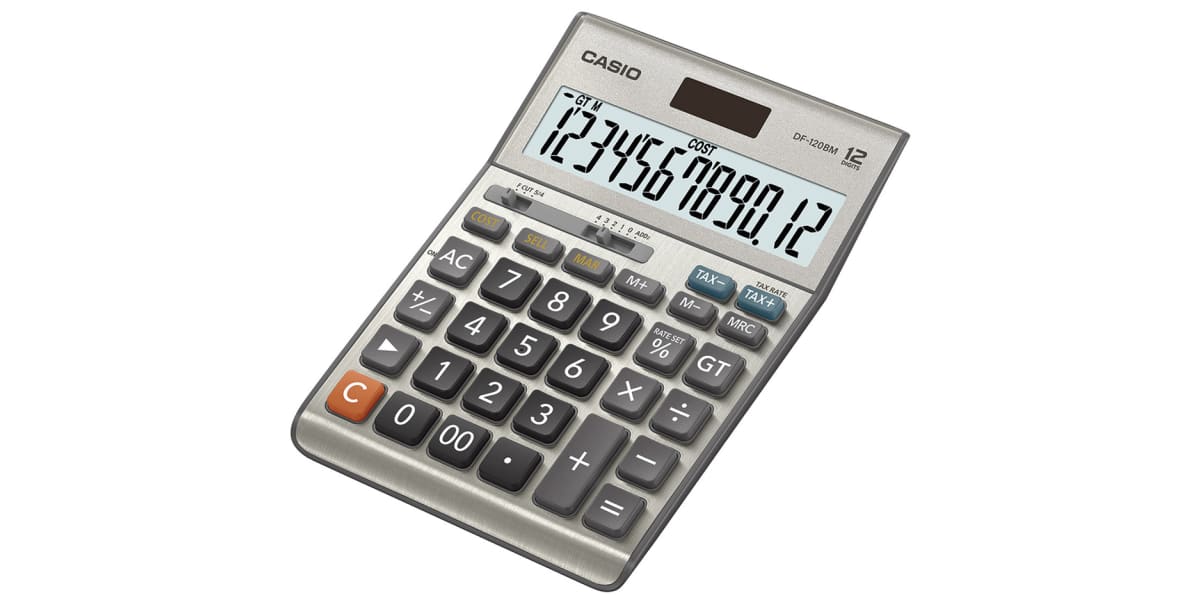 Product image for CASIO DF-120BM 12 DIGIT DESK CALCULATOR