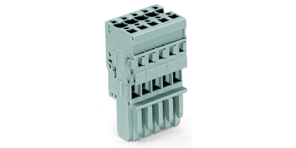 Product image for 1 Conductor Female Plug, 1 Pole Grey