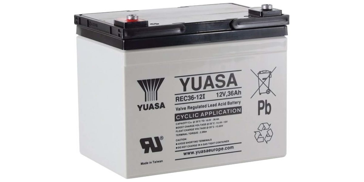 Product image for Yuasa REC36-12 Lead Acid Battery - 12V, 36Ah