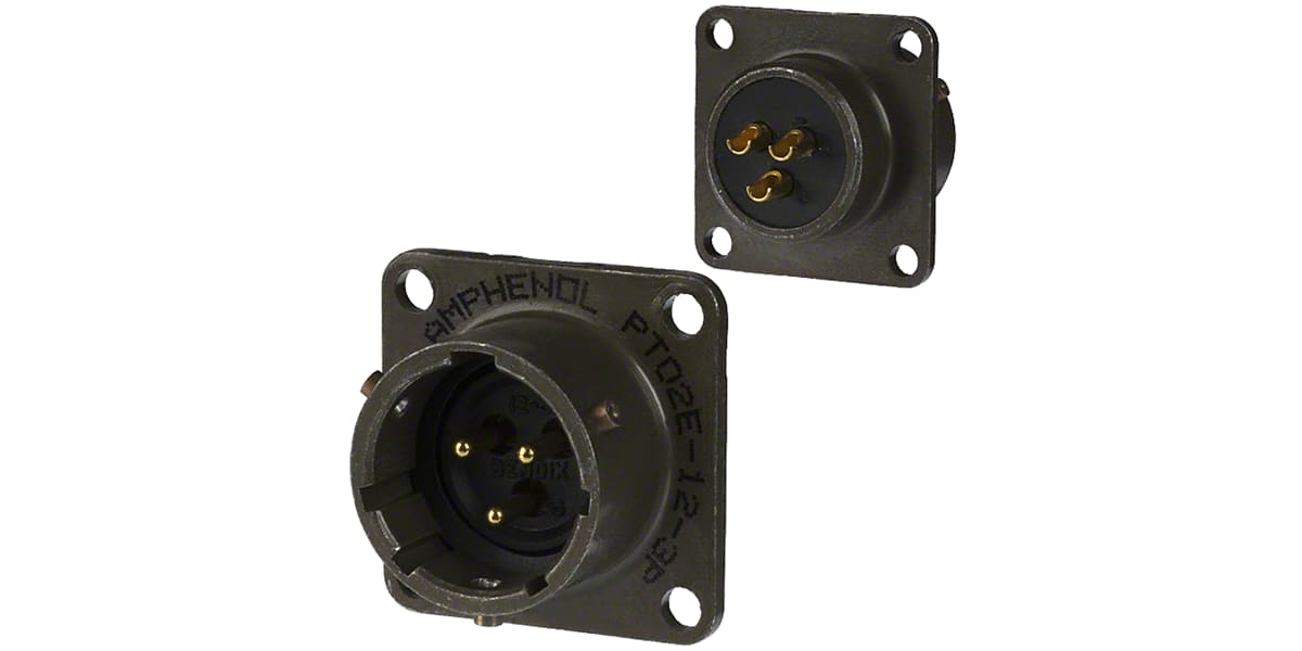 Product image for 3 way panel receptacle, pin contacts