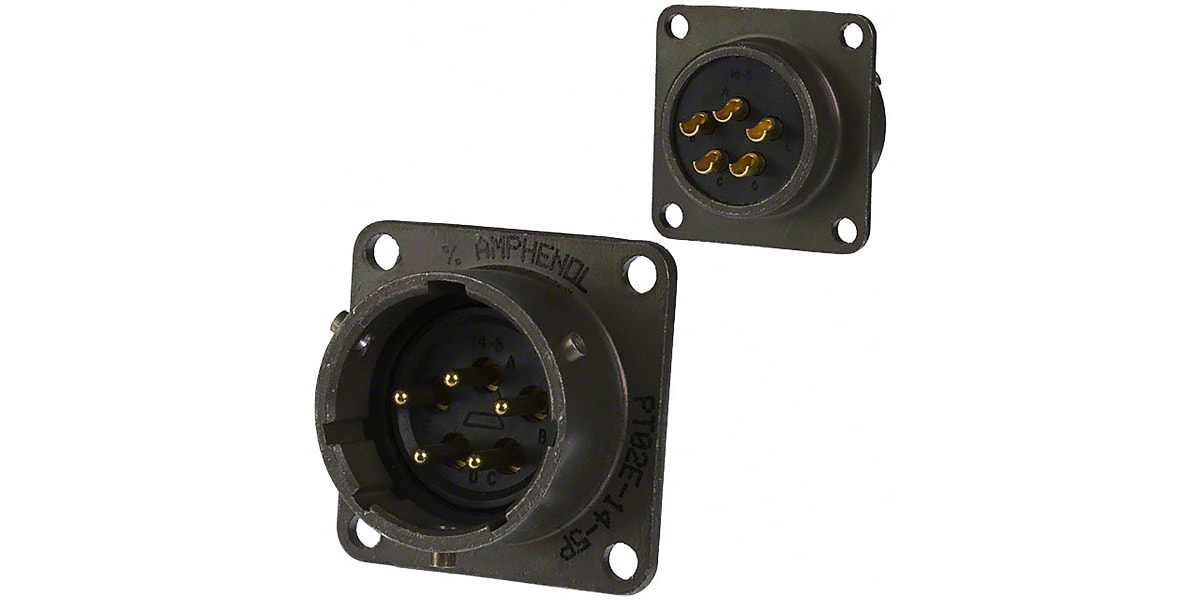 Product image for 4 way straight plug, pin contacts