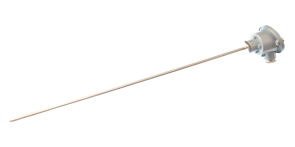 Product image for Pt100 Thermometer DIN B Head 6mm x 500mm