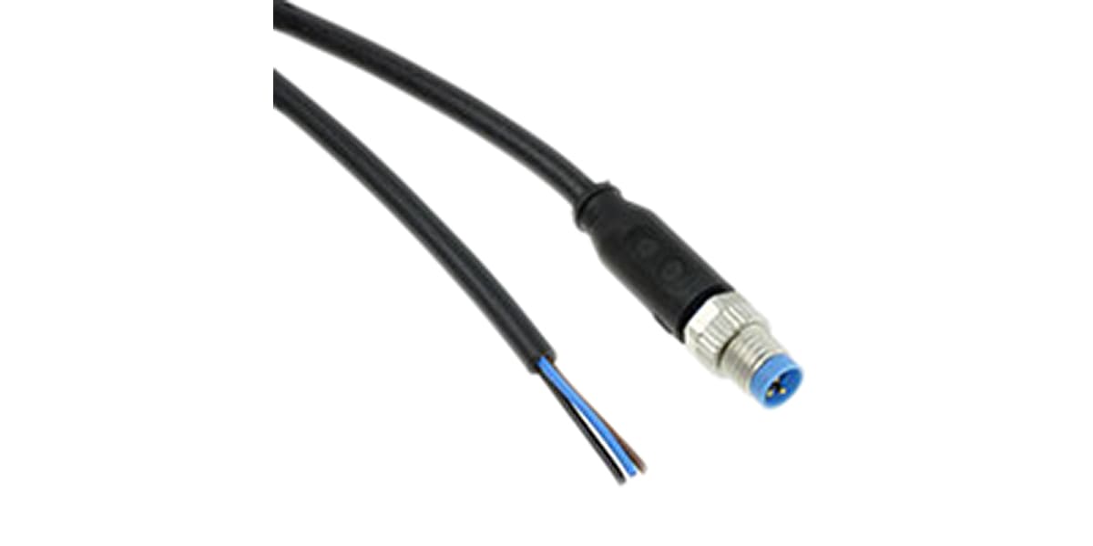 Product image for M8X1.0 STRAIGHT PLG 3P PIGTAIL 1.5M