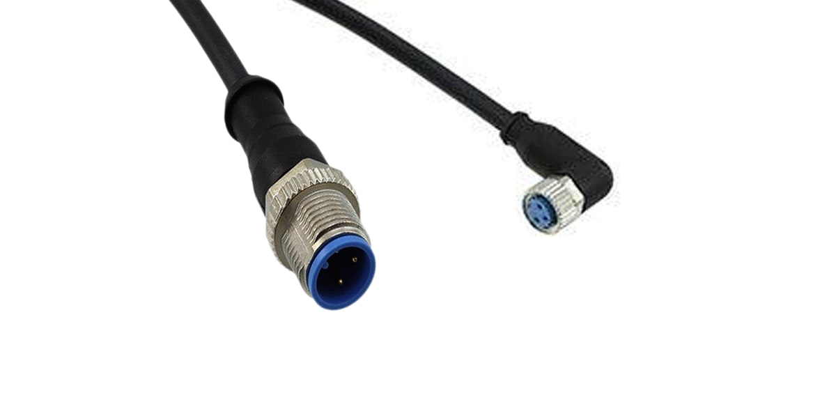 Product image for M8 ANG SKT-M8 PLUG, 3P 1.5M 2LED